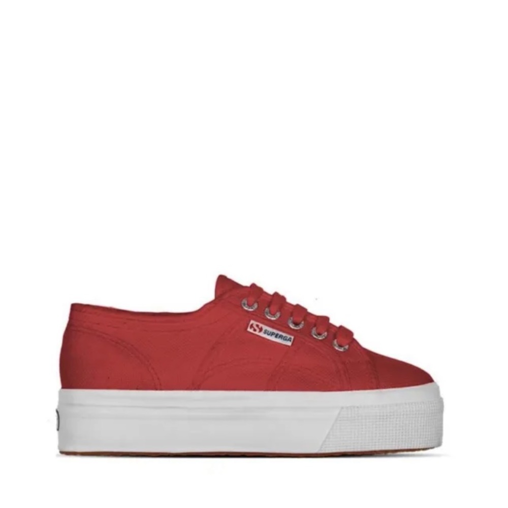 Superga platform sneakers - red.  Size 39.5